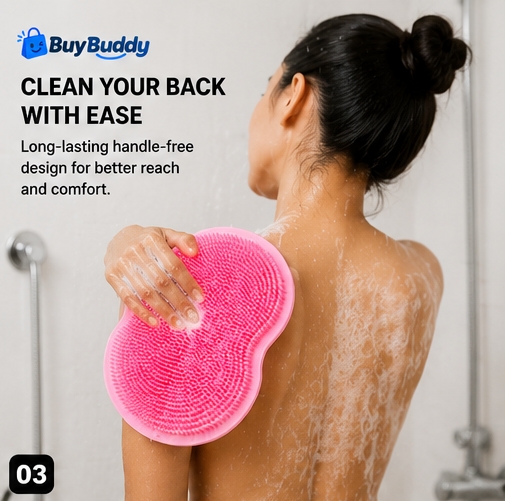 Body Scrubber & Back Brush – Gentle Deep Cleansing Bath Tool